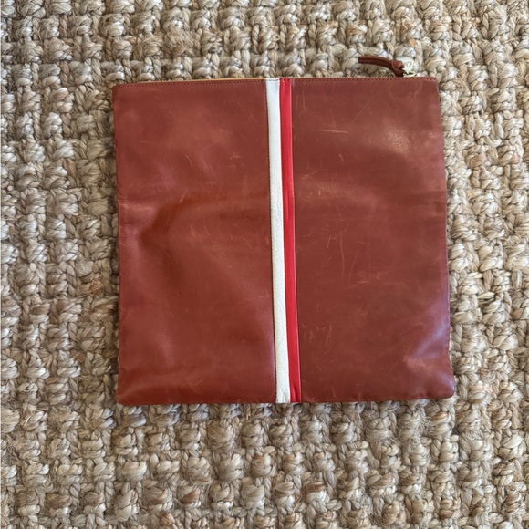 Clare V. Leather Strip Clutch - Picture 1 of 4